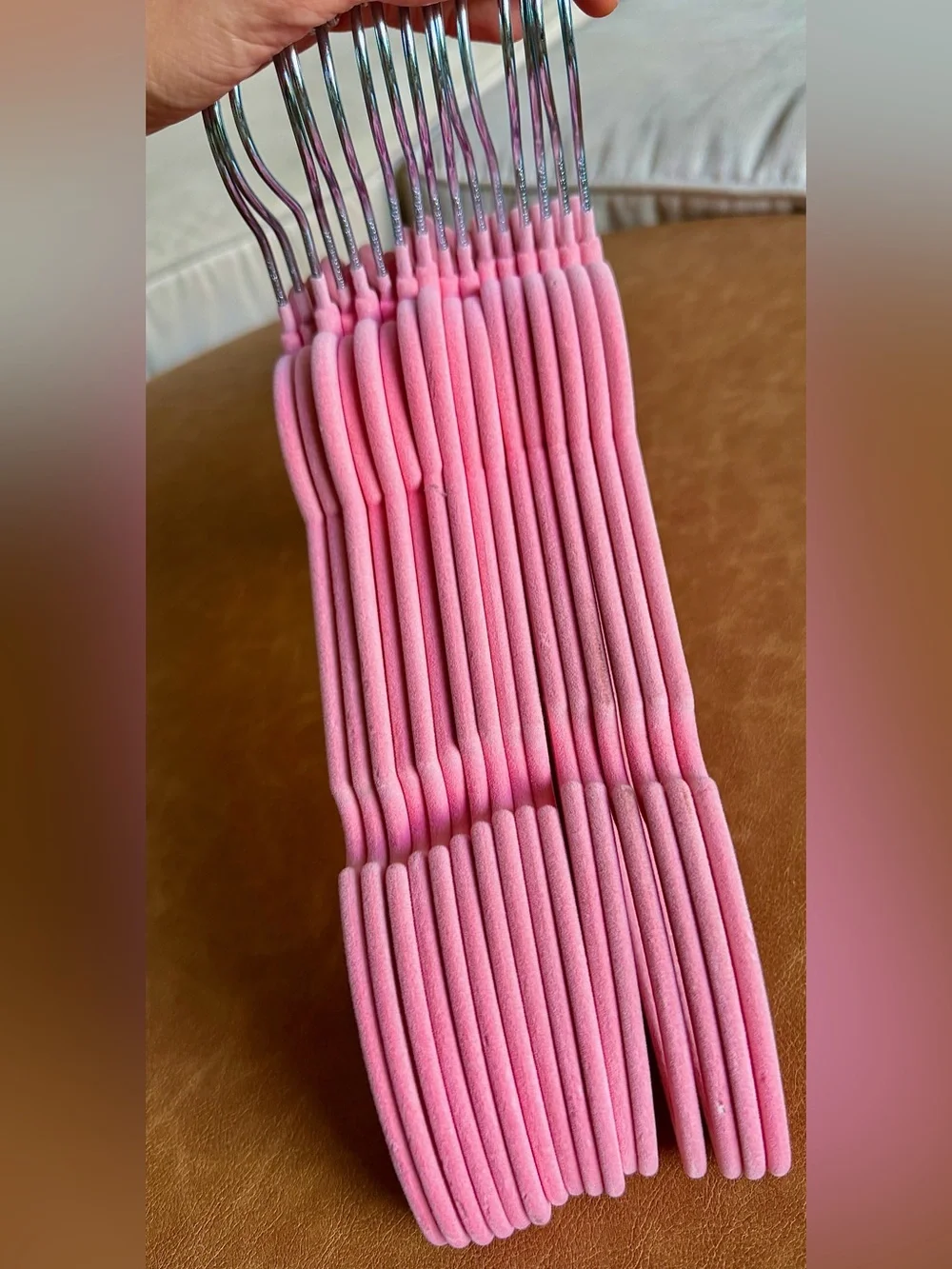 Set of 16 Pink Velvet Heart Hangers Bridesmaid Wedding Coquette Girly